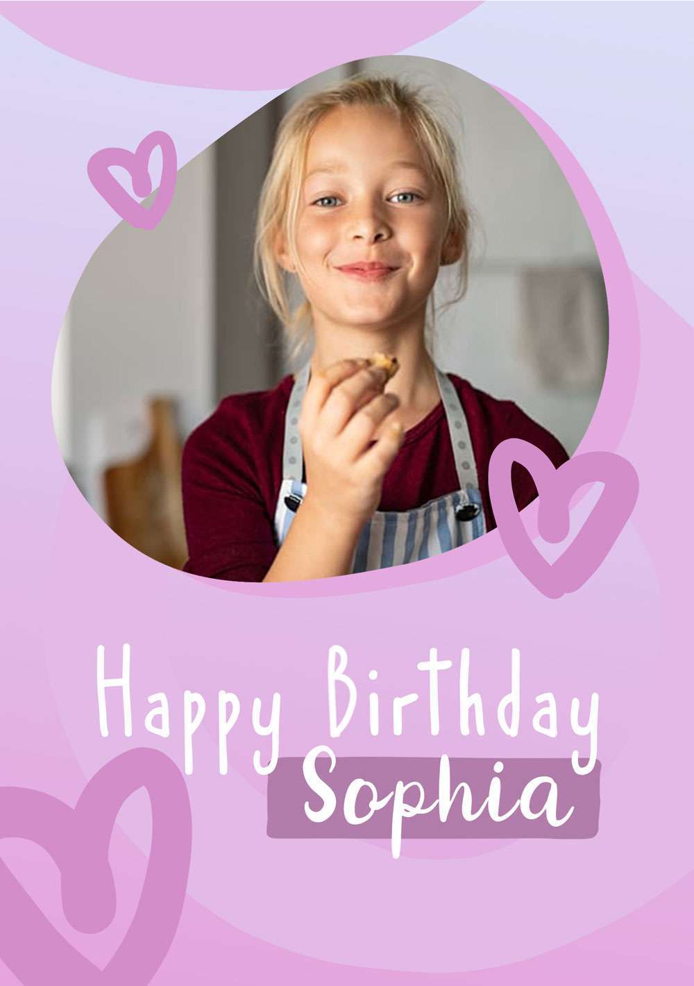 Girls Birthday Hearts Card Gift Delivery UK