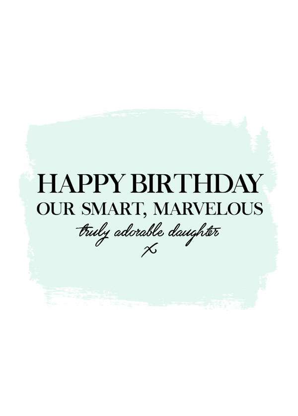 Truly Adorable Daughter Birthday Card