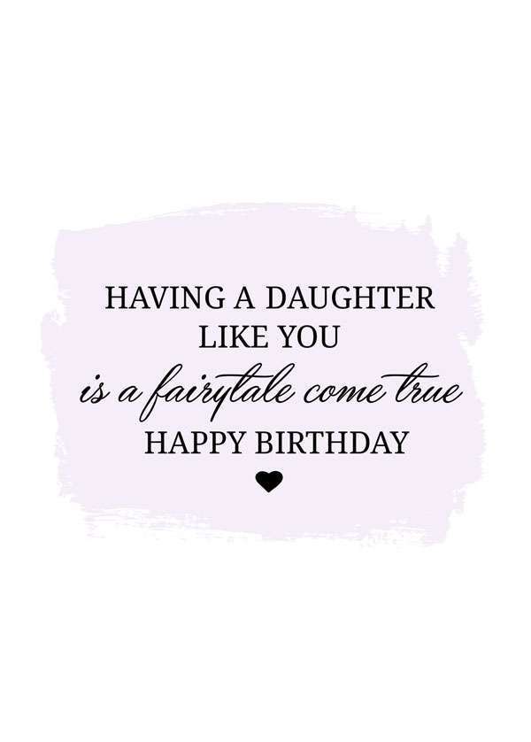 Fairytale Daughter Birthday Card