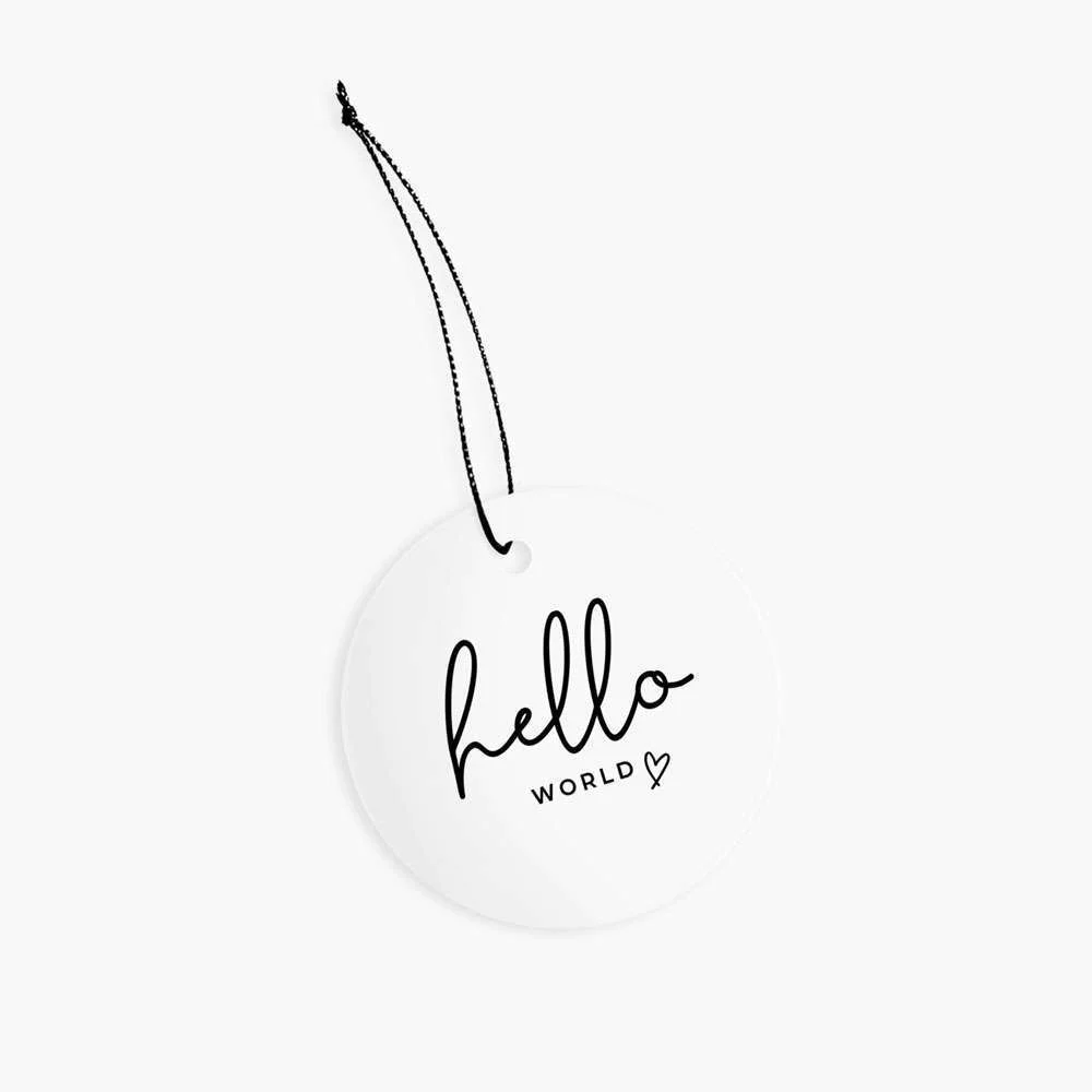 Hello World New Baby Ceramic Keepsake Hello World New Baby Ceramic Keepsake