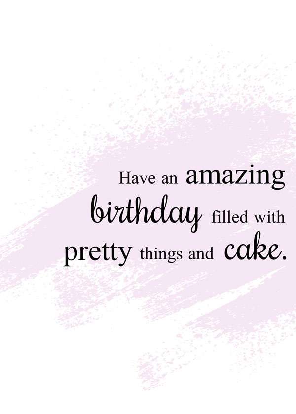 Pretty Things & Cake Birthday Card