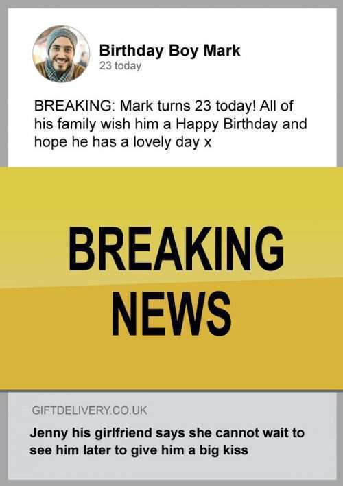 breaking news birthday card