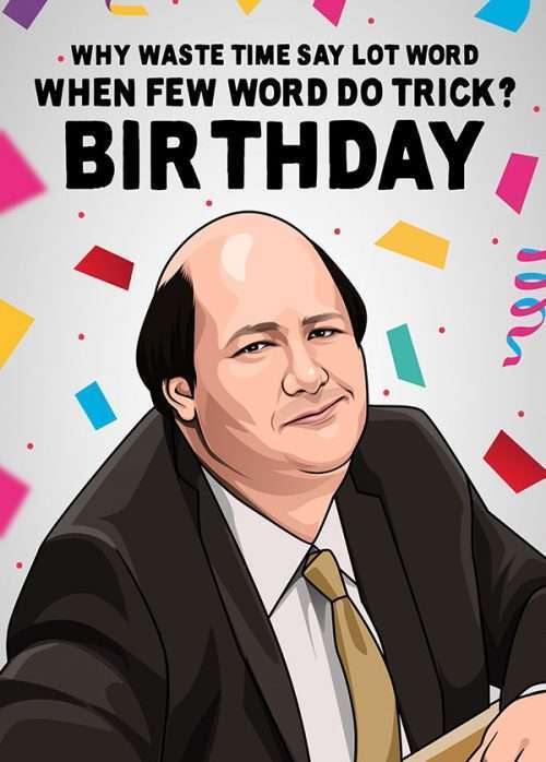 Kevin Malone from The Office Birthday Card