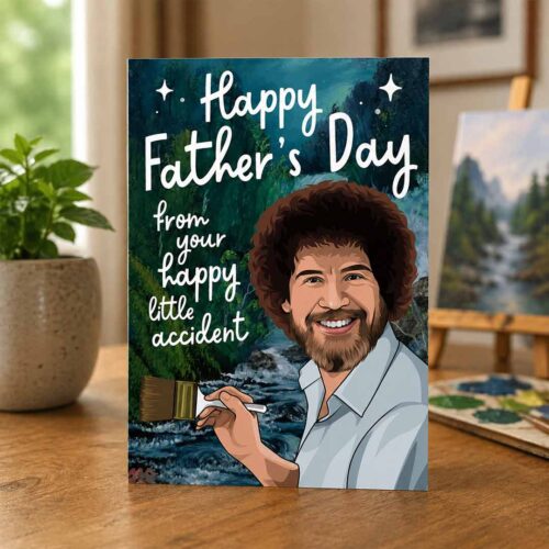 Bob Ross Fathers Day Card