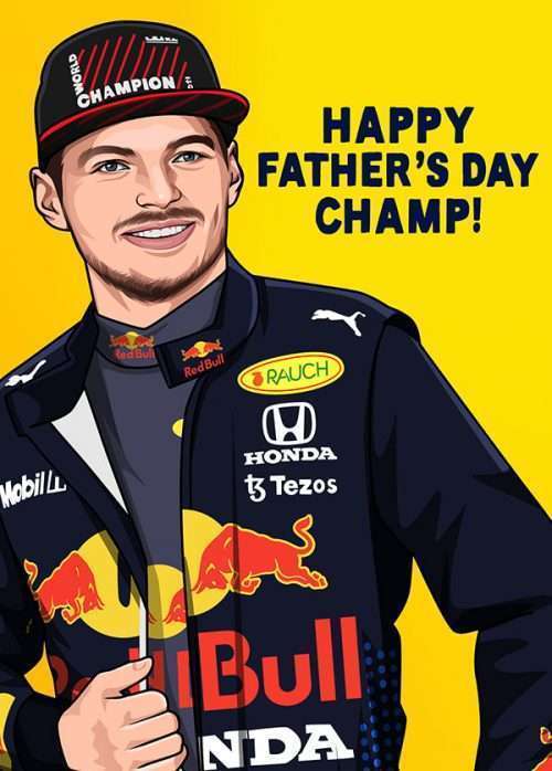Max Verstappen Formula 1 Father’s Day Card