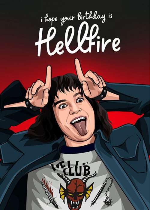 Hellfire Club Birthday Card - Stranger Things