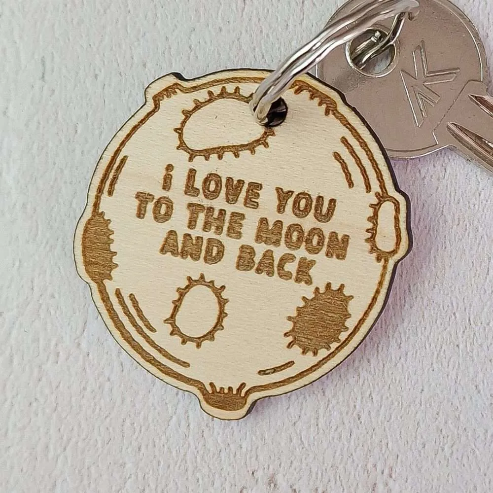 I Love you to the Moon and Back - Moon Keyring