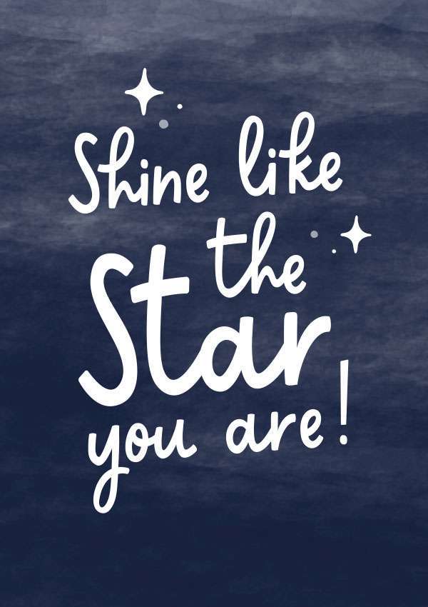 Shine Like to Star you are! Thougtful Card