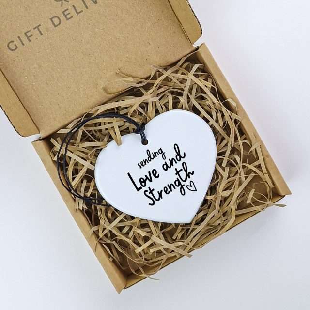 Sending Love and Strength Keepsake Heart