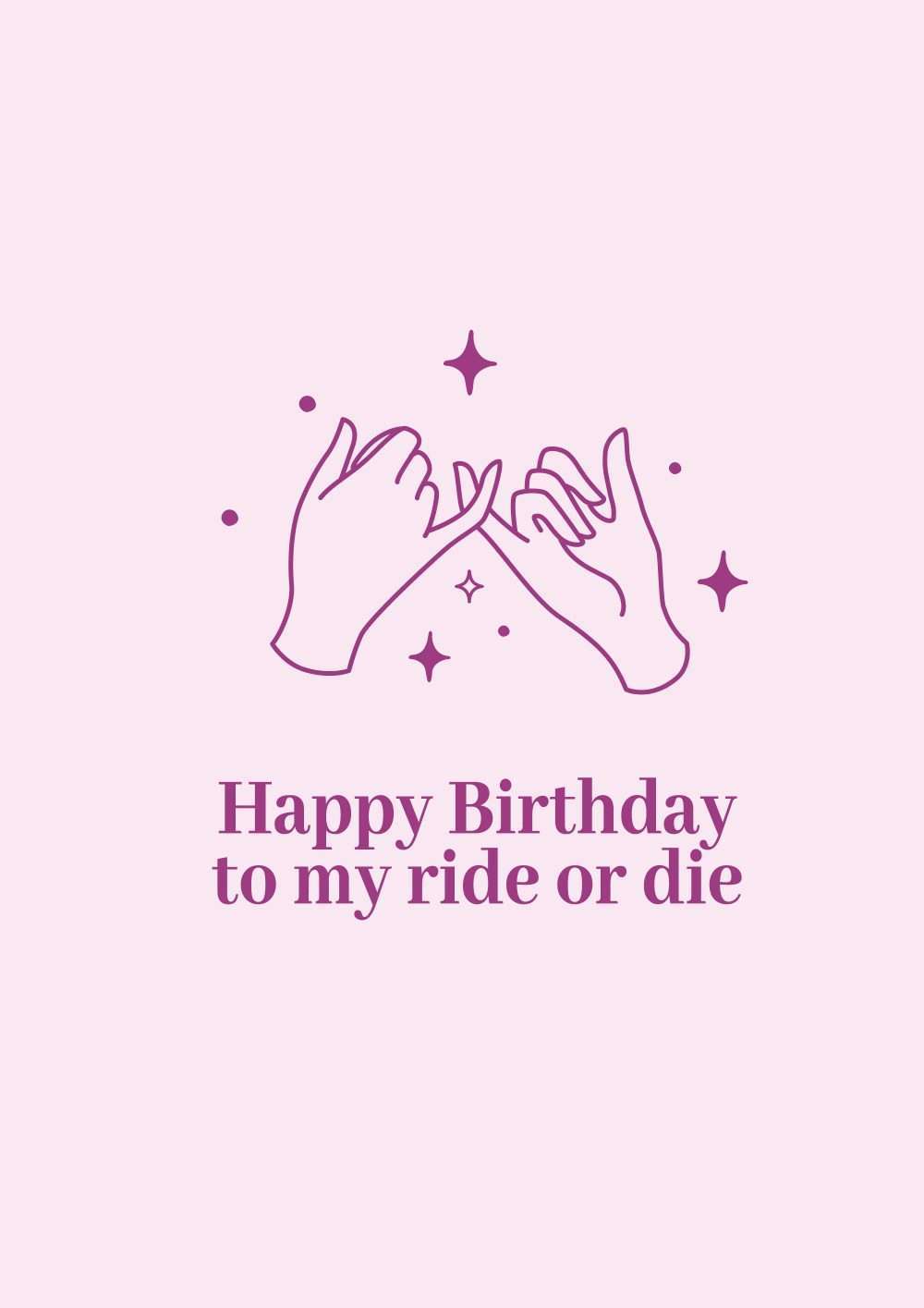 Happy Birthday to my ride or die Birthday Card