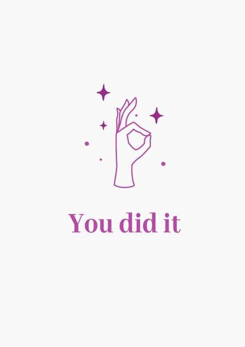 You did it with Hand OK Gesture Illustrated Card