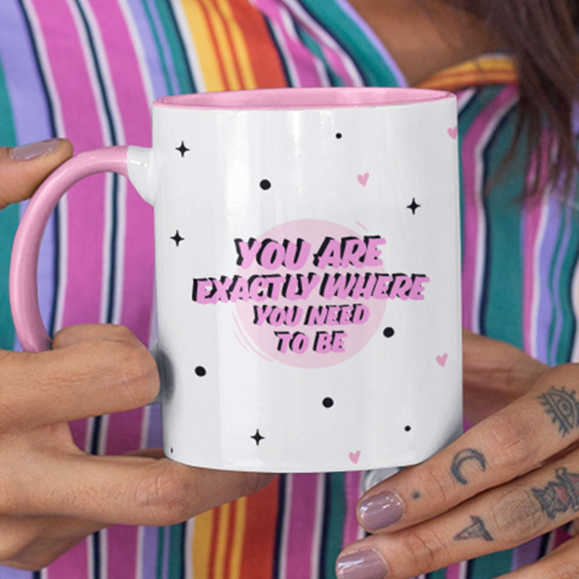 You are exactly where you need to be Polka Dot Mug - Gift Delivery UK