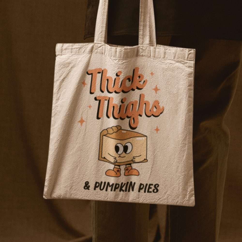 Thick Thighs & Pumpkin Pies Halloween Tote Bag