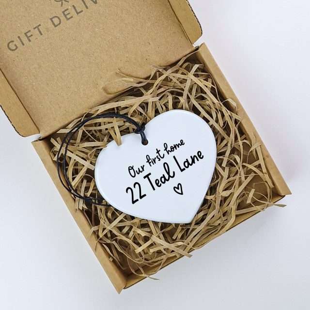 Our First Home Personalised Keepsake Heart