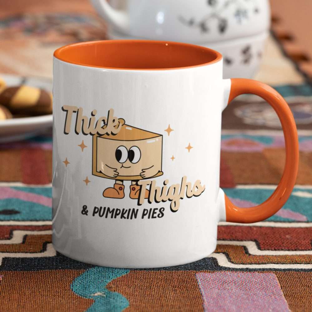 Thick Thighs & Pumpkin Pies Halloween Mug