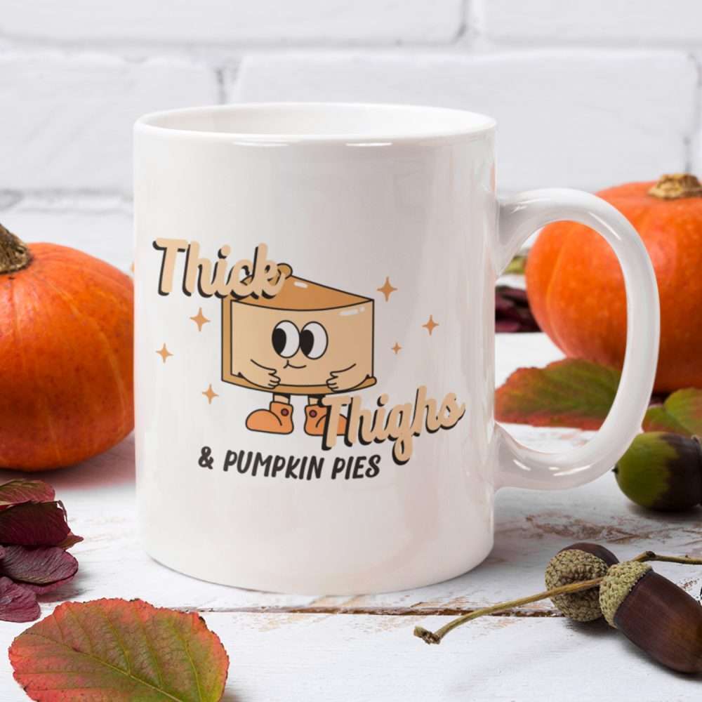 Thick Thighs & Pumpkin Pies Halloween Mug