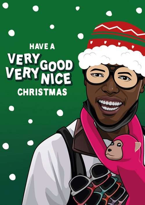 Very Good Very Nice Christmas Card Chicken Nugget Man