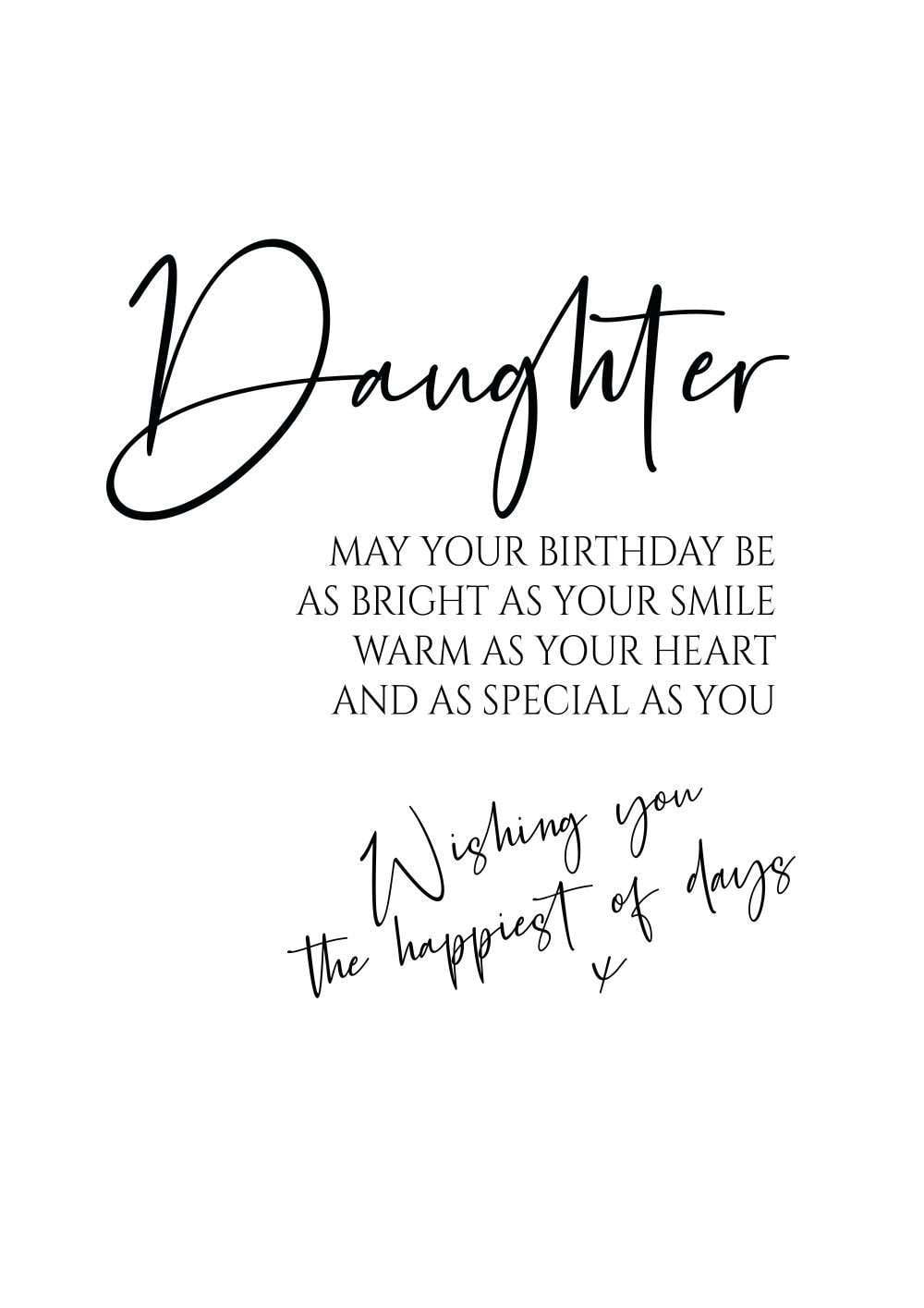 Daughter may your Birthday be... Birthday Card