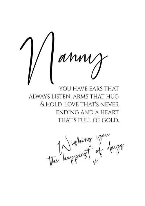 Nanny you have ears that… Birthday Card