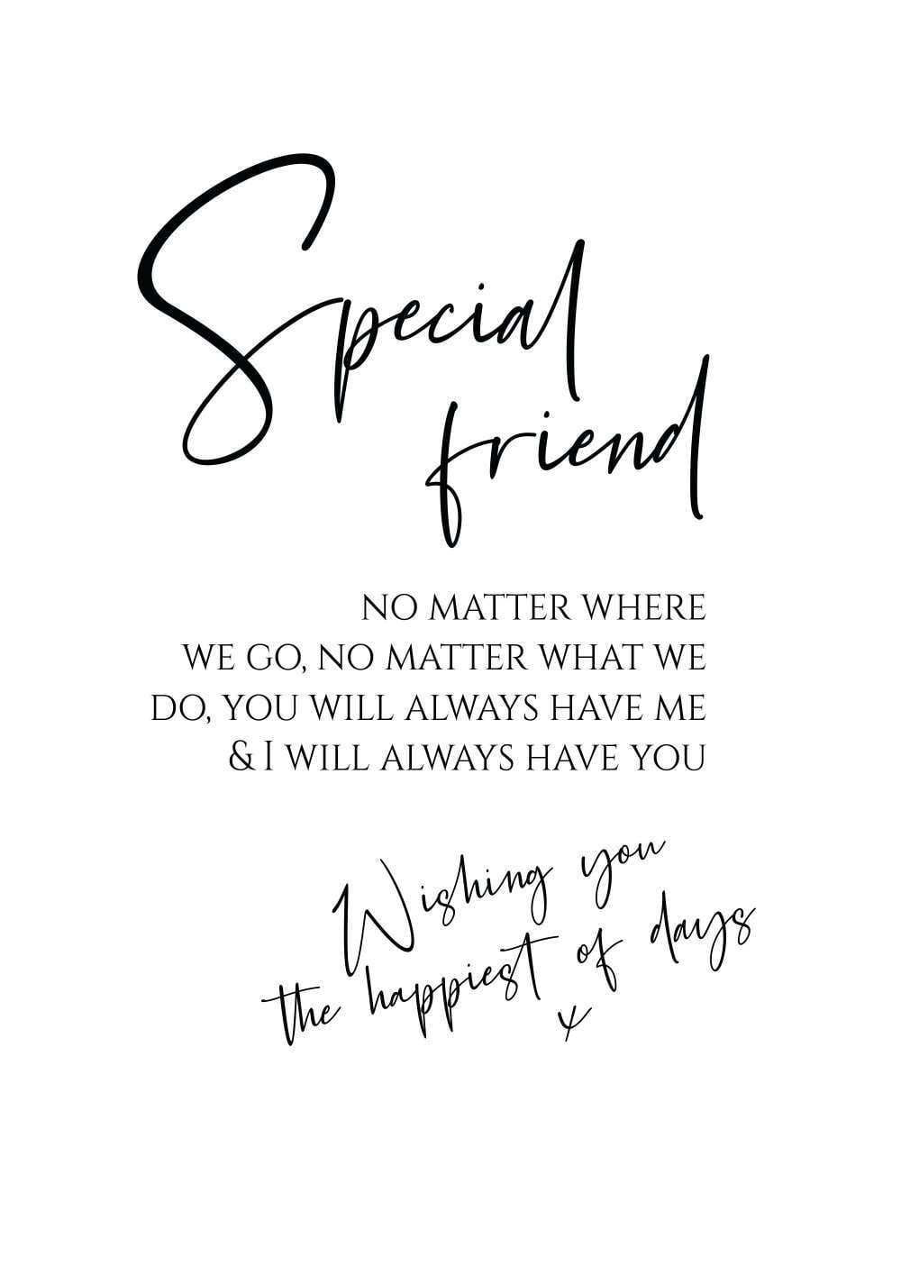 Special Friend no matter where... Birthday Card