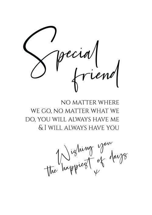 Special Friend no matter where... Birthday Card