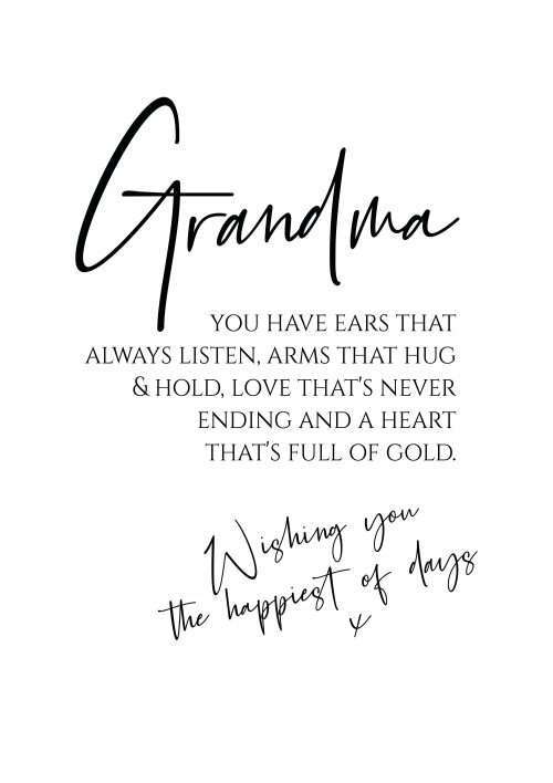 Grandma you have ears that... Birthday Card