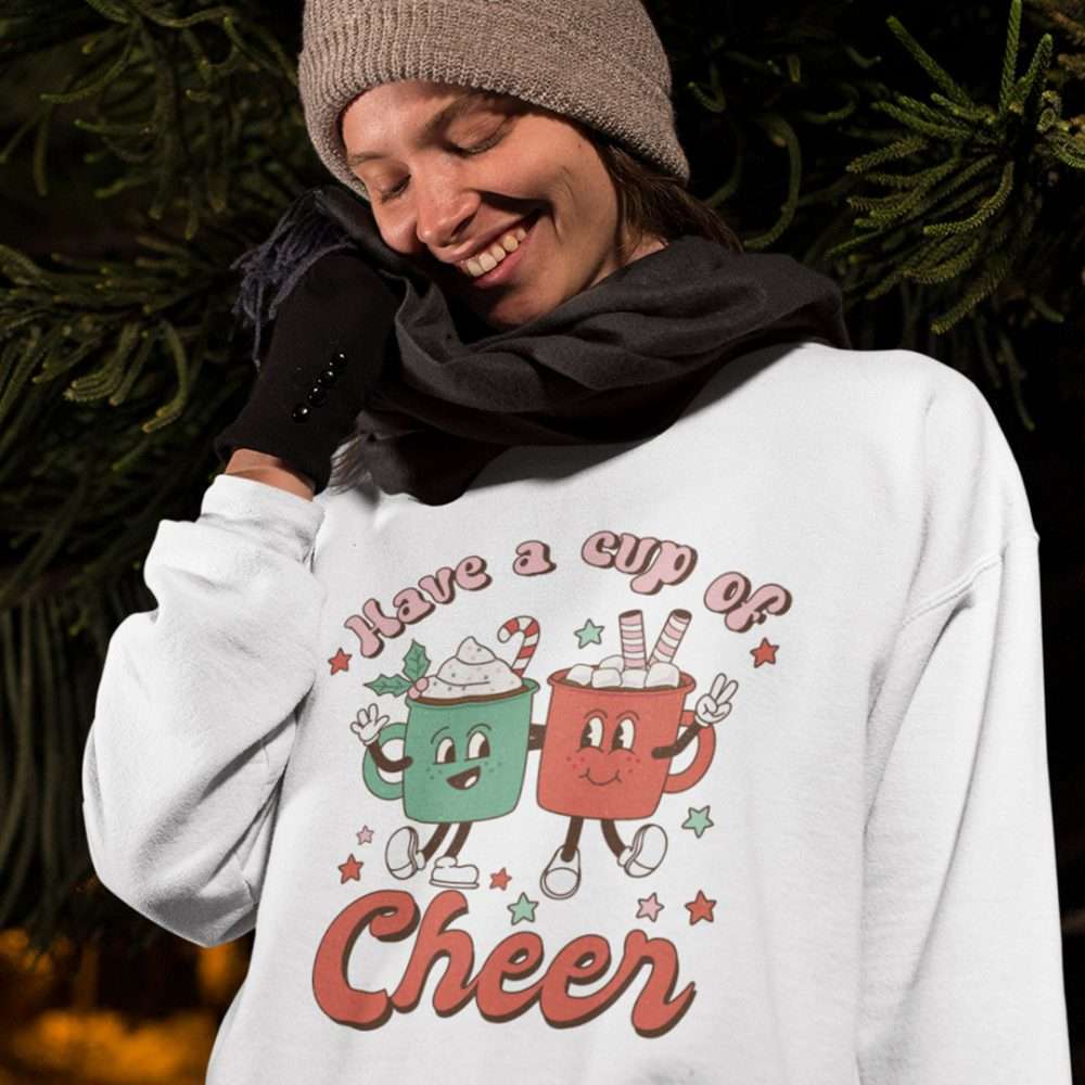 Have a Cup of Cheer Retro Christmas Jumper