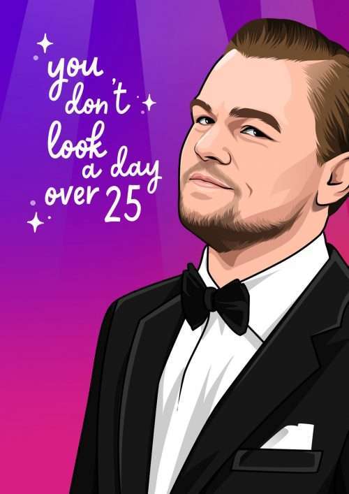 Leonardo DiCaprio Birthday Card | Funny Birthday Card | Leonardo DiCaprio Card