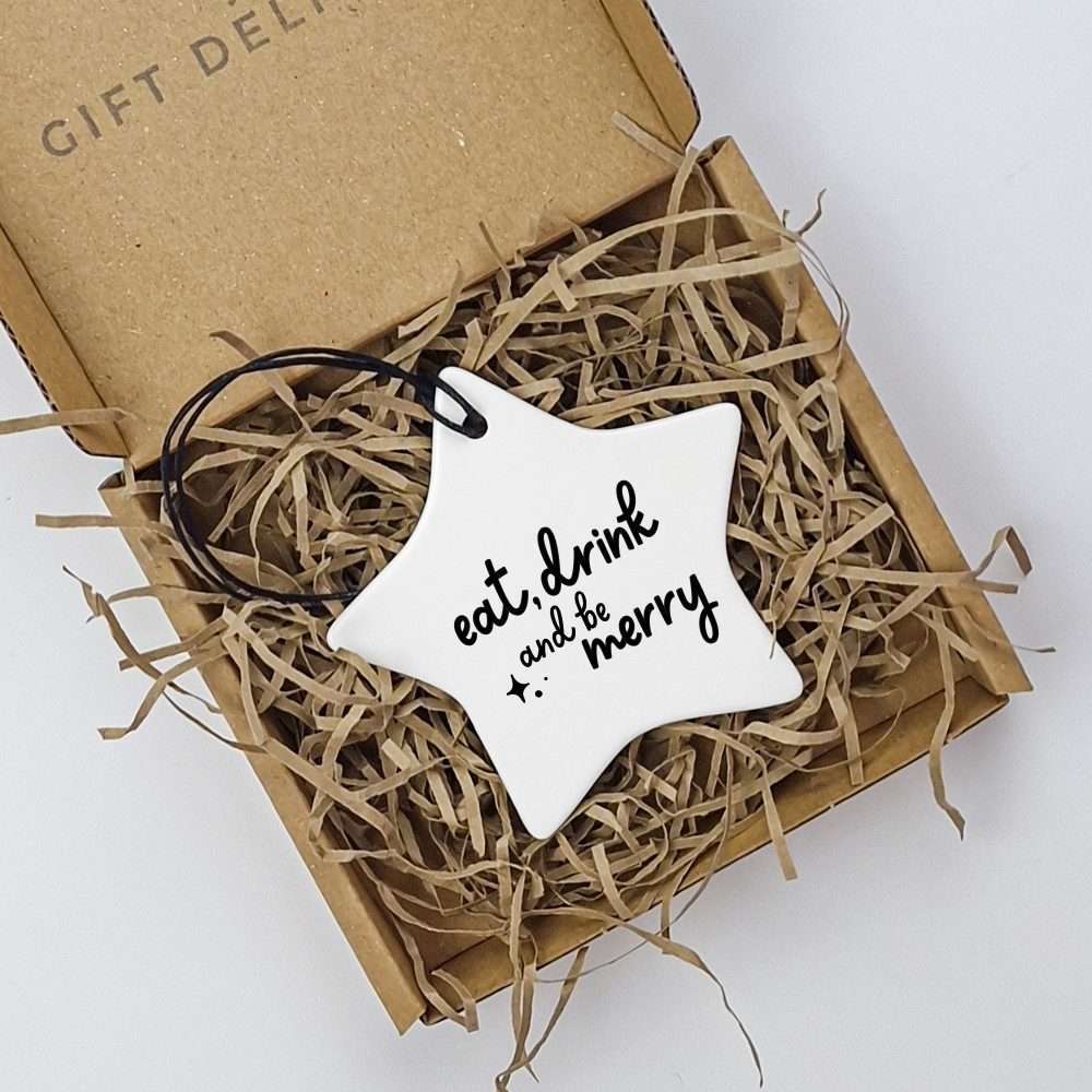 Eat, Drink and be Merry Christmas Keepsake Decoration Eat, Drink and be Merry Christmas Keepsake Decoration