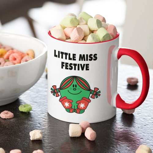 Little Miss Festive Funny Christmas Mug