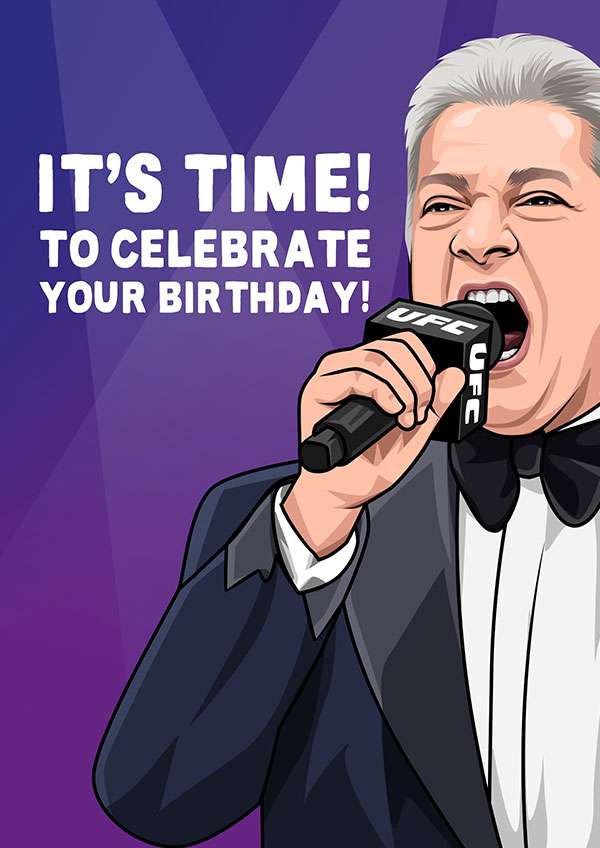 Bruce Buffer UFC Birthday Card