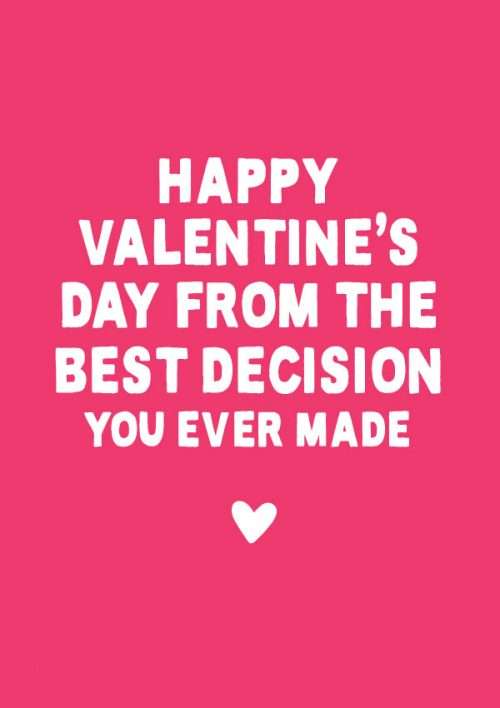 Best Decision Funny Valentine's Card