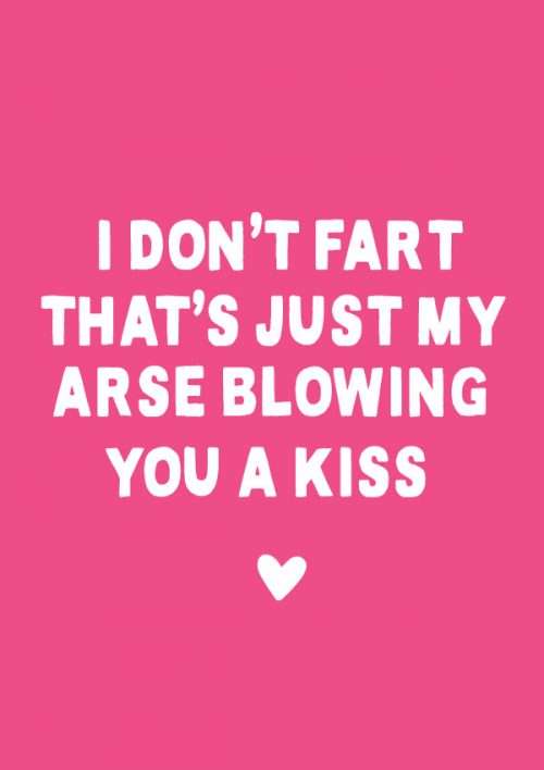 I don't Fart Funny Valentine's Card