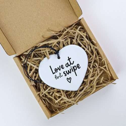 Love at first swipe Keepsake Heart