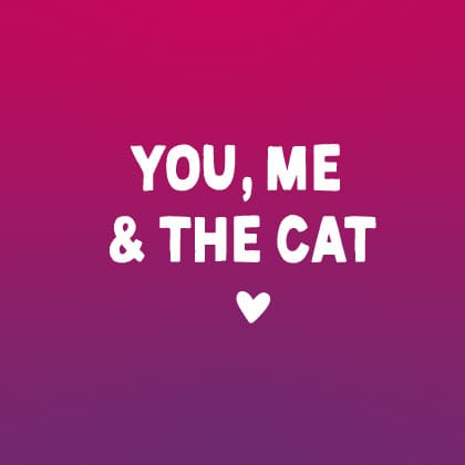 You, Me & The Cat Funny Valentine's Card
