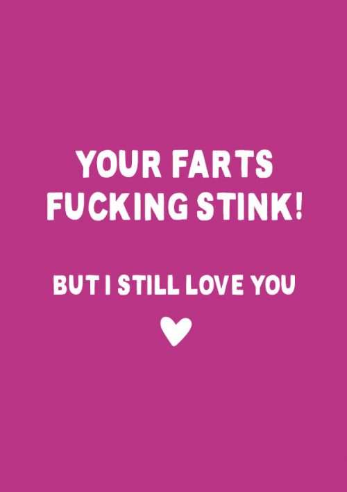 Your Farts F*cking Stink!... Funny Valentine's Card