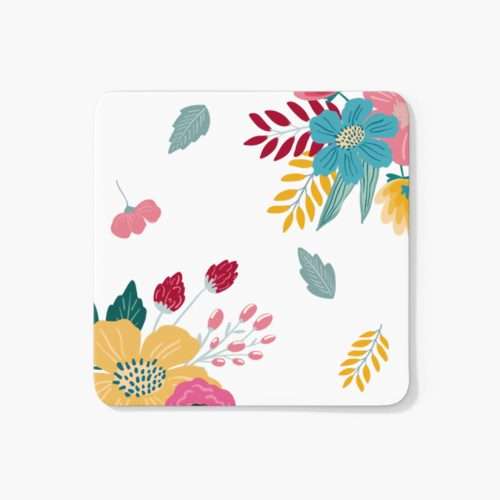 Floral Leaves of Love Coaster