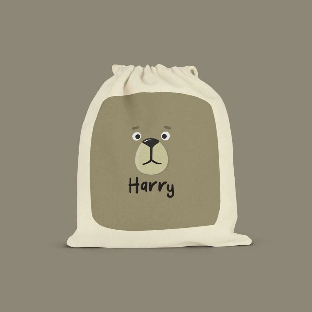 Barry the Bear Personalised Drawstring Bag