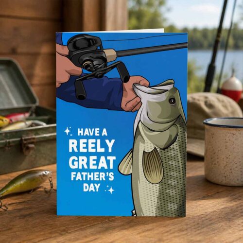 Funny Fishing Father's Day Card