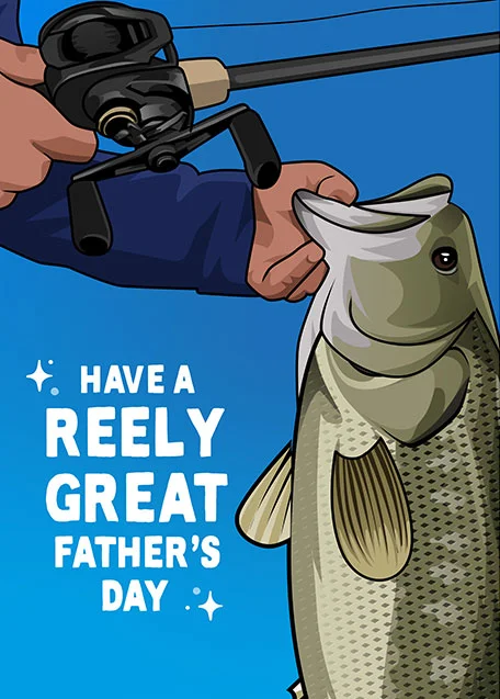 Funny Fishing Father's Day Card - Gift Delivery UK