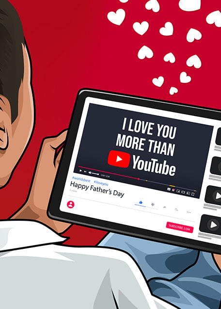 I Love You More Than Youtube Funny Father's Day Card