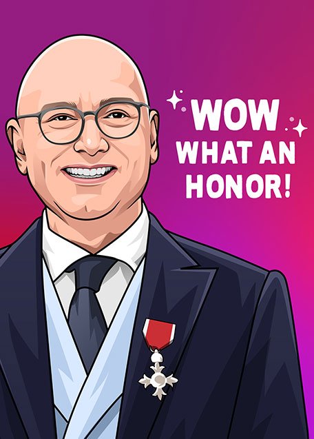 Gregg Wallace Funny Father's Day Card Wow what an Honor!