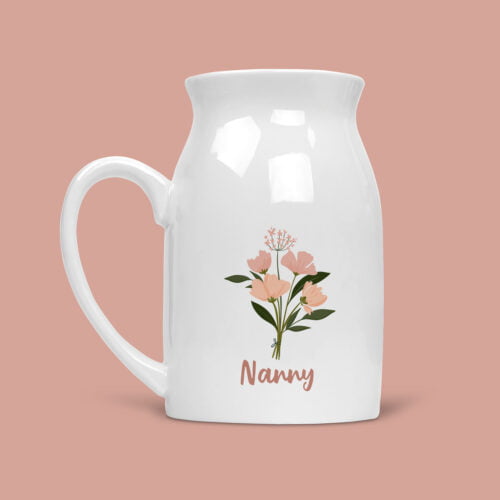 Flower Passion Flower Vase Personalised with Name or Text