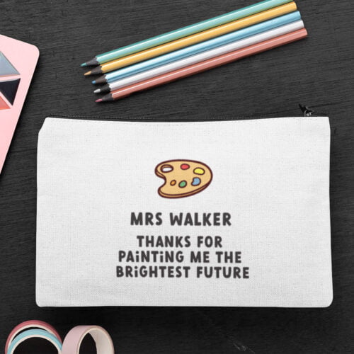 Art Teacher Pencil Case Personalised with Teachers Name