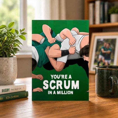 Funny Rugby Scrum Father's Day Card