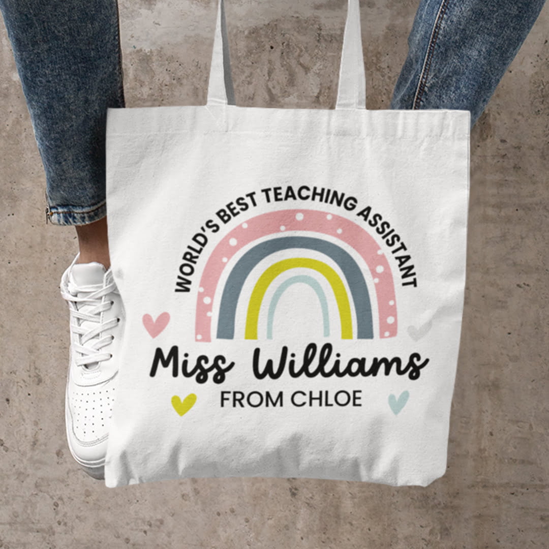 World's Best Teaching Assistant Personalised Marking Bag - Gift Delivery UK