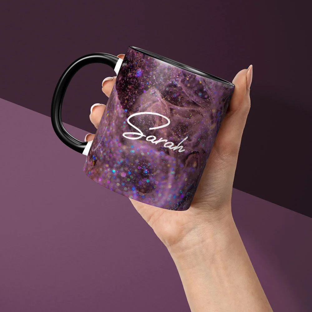 Out of This World Personalised Mug with Black Handle & Inner Out of This World Personalised Mug with Black Handle & Inner