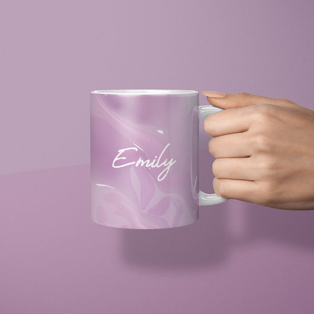 Purple Plastic Effect Personalised Mug Purple Plastic Effect Personalised Mug