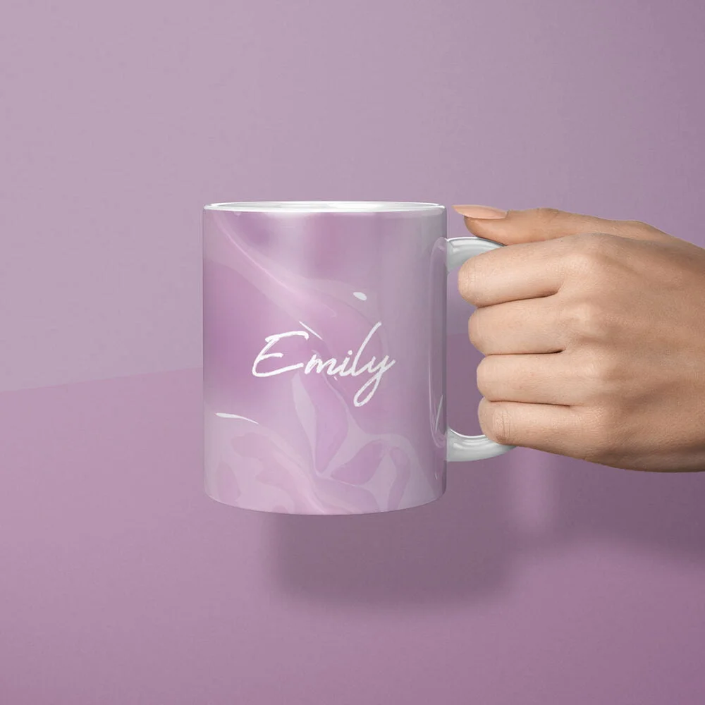Purple Plastic Effect Personalised Mug Purple Plastic Effect Personalised Mug