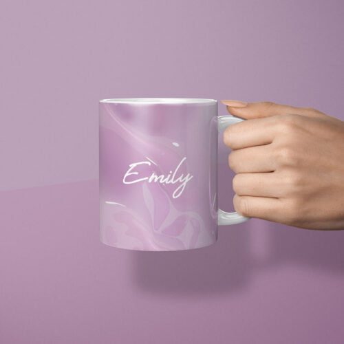 Purple Plastic Effect Personalised Mug